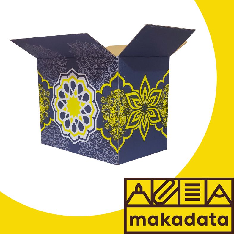 

BOX KARDUS PARCEL MOTIF LEBARAN IDUL FITRI PREMIUM 40X25X33CM MURAH
