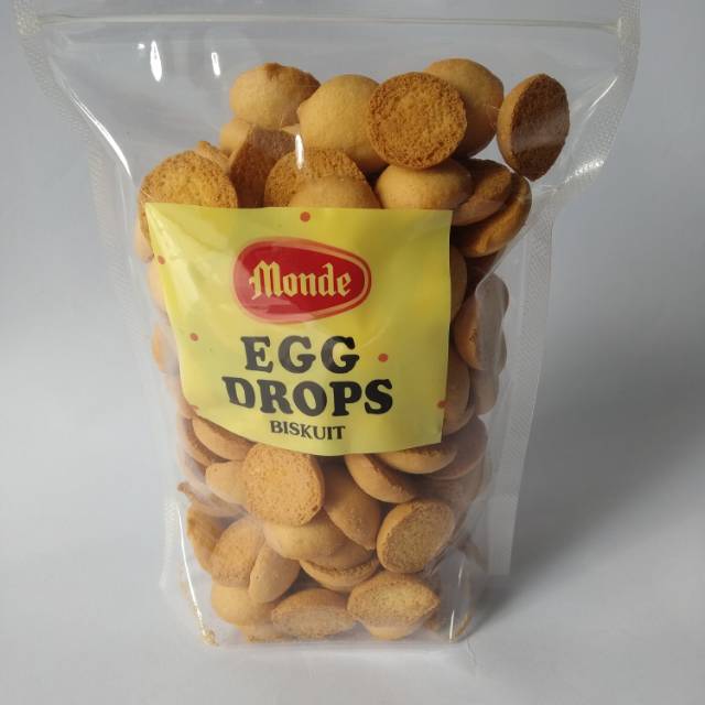 

Monde egg drops kiloan 250gr