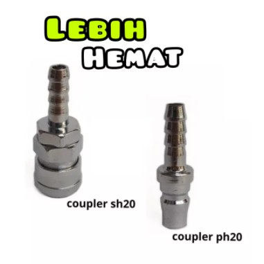 Paket Hemat Coupler Nepel Sambungan Selang Angin PH 20 Dan SH 20