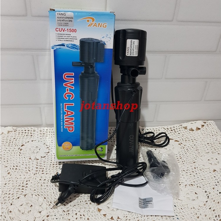 YANG CUV 1500 POMPA MESIN FILTER INTERNAL PUMP LAMPU UV 7W CUV1500 7 WATT