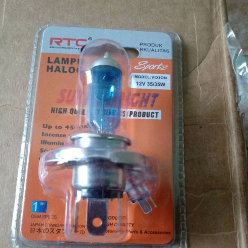 Bohlam Lampu depan Halogen warna putih untuk semua motor mio beat vario Scoopy