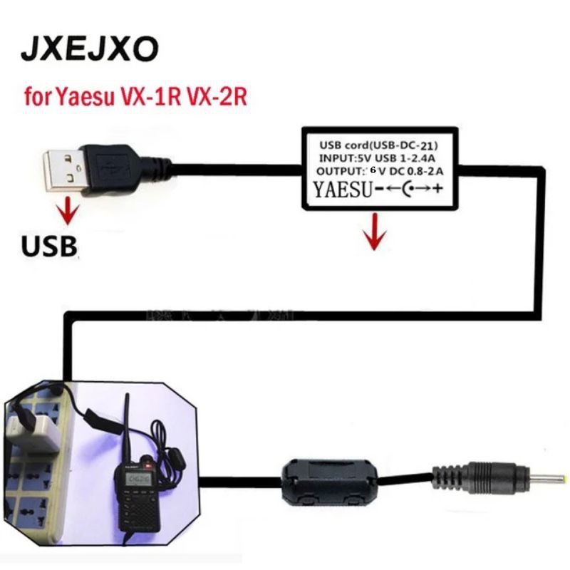 USB Charger Kabel Charger untuk YAESU VX-1R VX-2R VX-3R Baterai Charger untuk YAESU Walkie Talkie