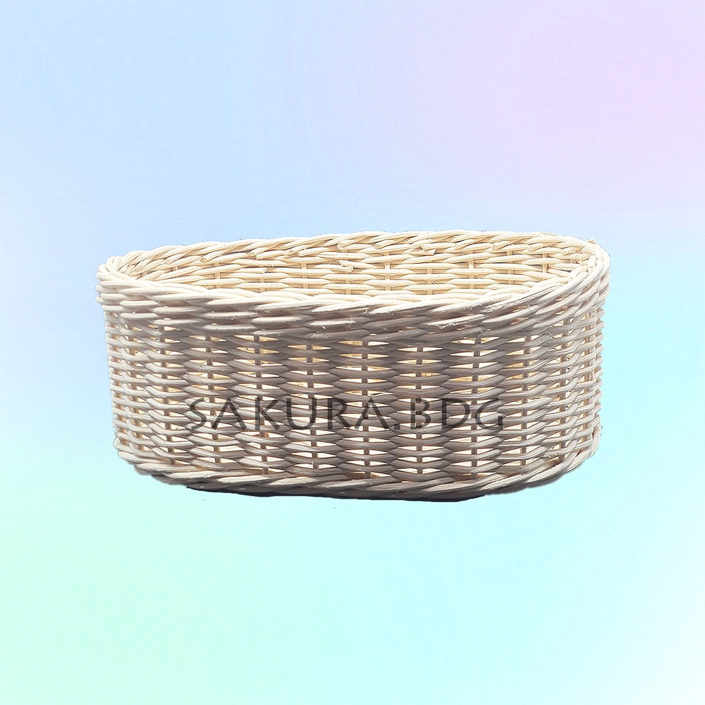 

K57M - Keranjang rotan PREMIUM oval M 23x15/17x9 cm hampers parcel seserahan hantaran kado souvenir hadiah