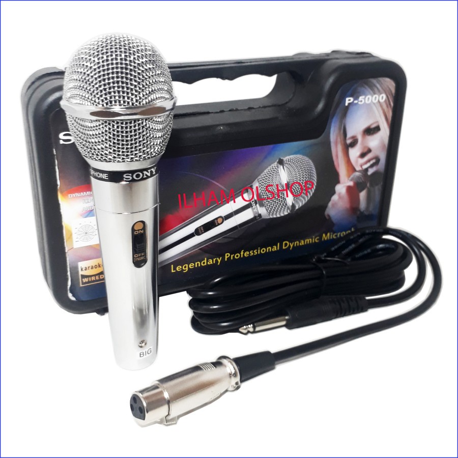 Microphone Sony P5000 koper mic kabel kualitas Premium suara mantap