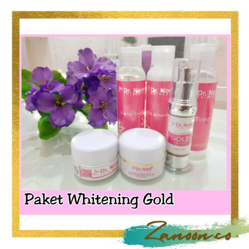 paket skincare whitening gold dr. Nora aurellskincare