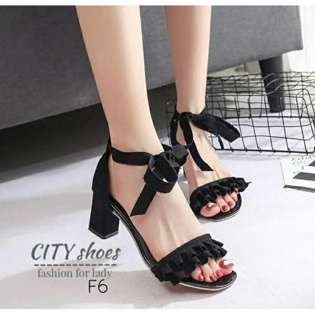 HIGH HEELS HAK TAHU ML11 HITAM