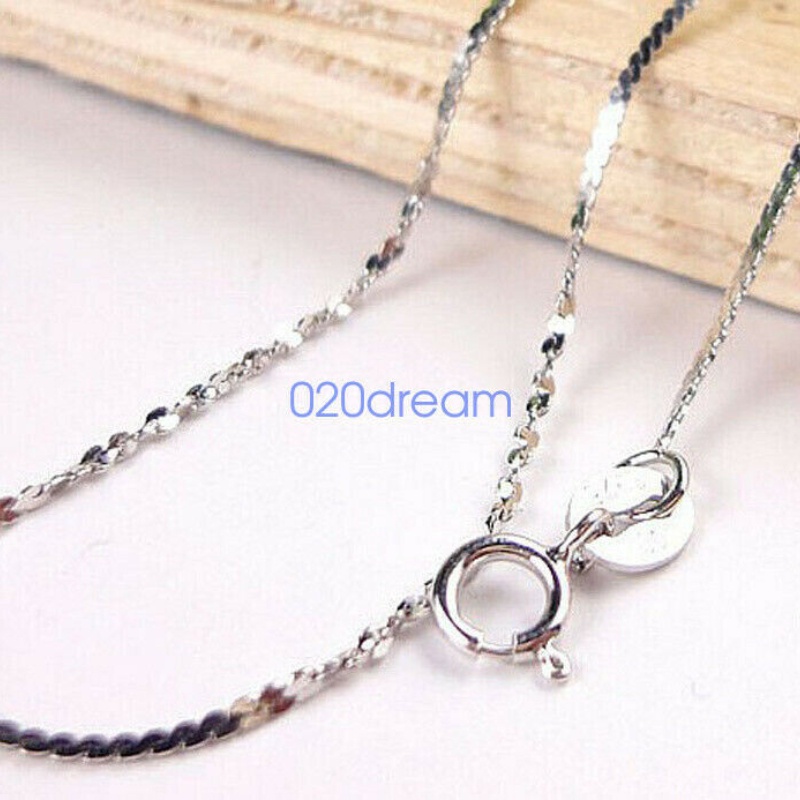 925 Perak Rantai Kalung Bintang Rantai Tipis Dicap Italia Semua Ukuran Wanita Hadiah