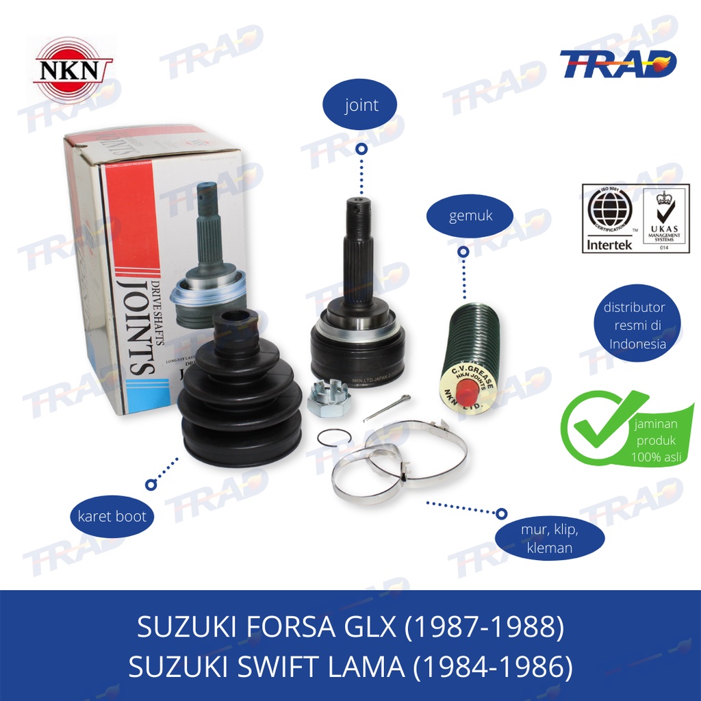 CV Joint AS Roda Luar NKN Suzuki Forsa GLX, Swift Lama