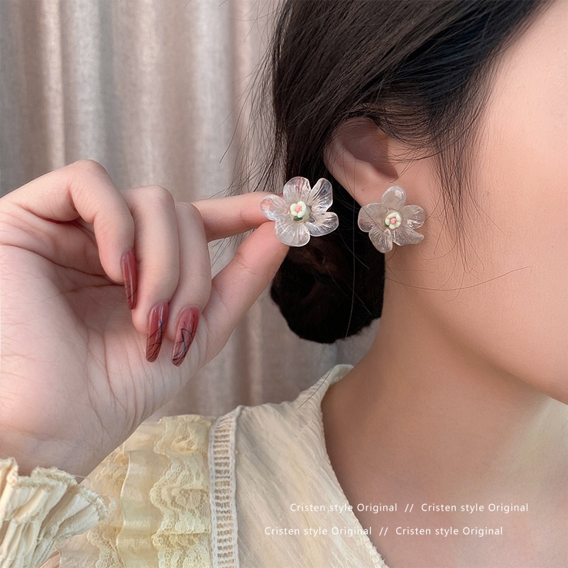 Korea Manis Lucu earing Mutiara Bunga Anting2023Fashion Baru ear studs Gadis Telinga Aksesoris