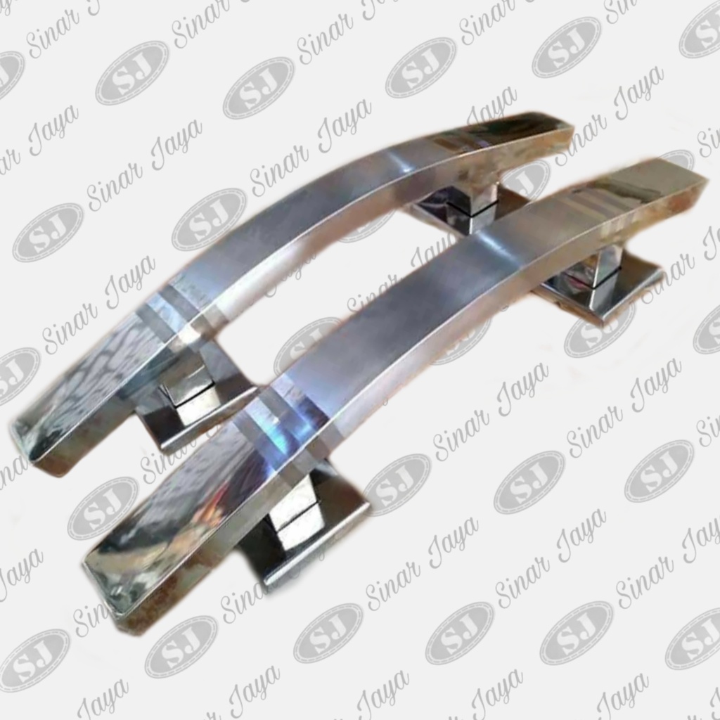 handle pintu 33cm gagang tarikan pintu stainless pegangan pintu kuputarung murah mewah model kotak lengkung / sabit