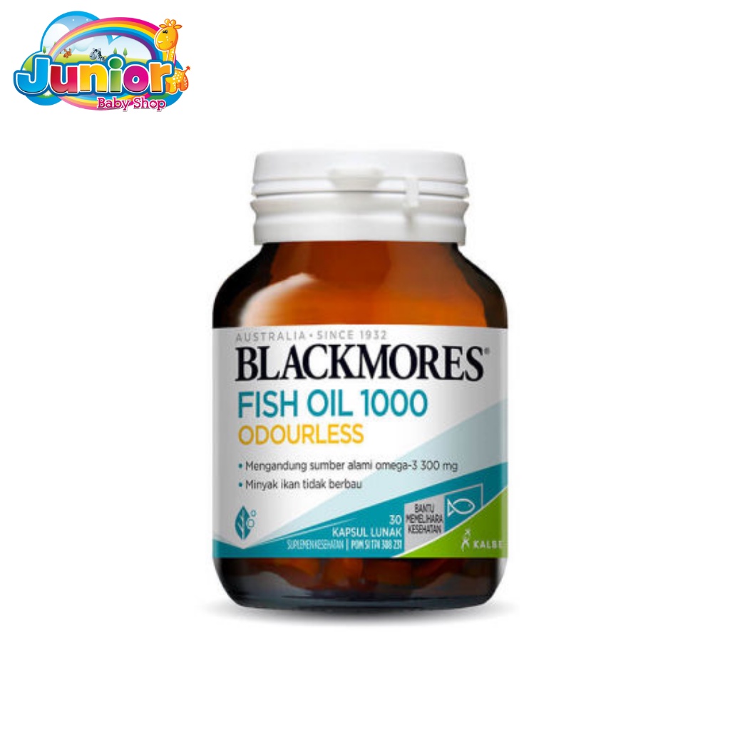 Blackmores Odourless Fish Oil Omega 3 1000 mg 30 kapsul - Minyak Ikan