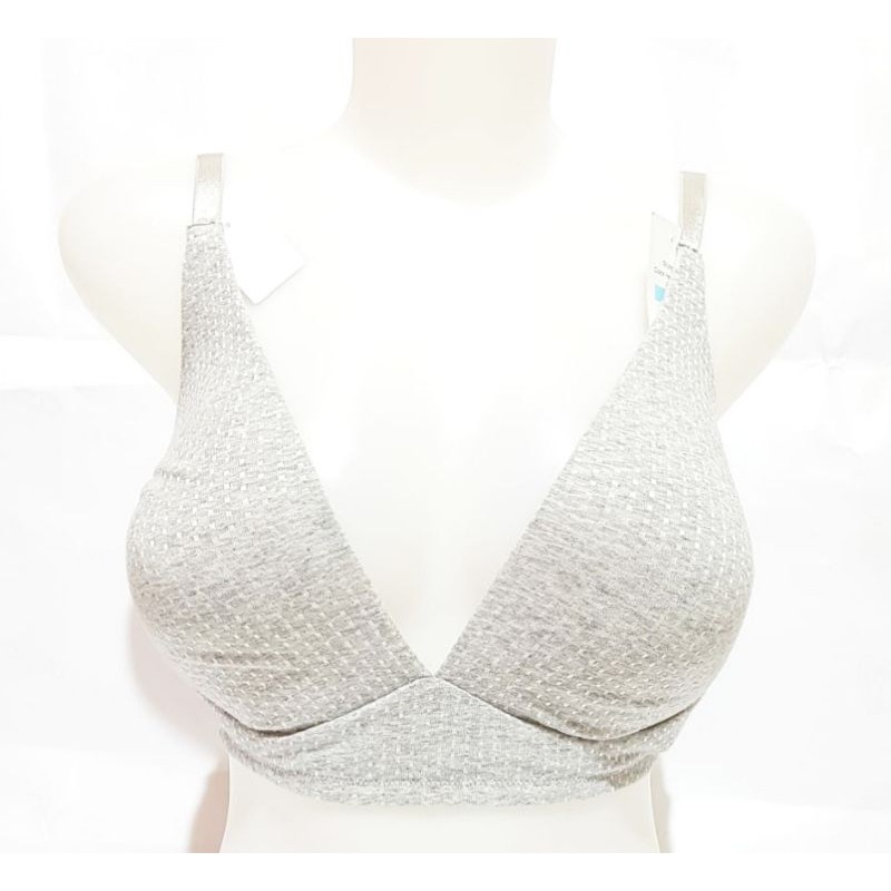 6528 Bra wanita | BH WANITA  pakaian dalam wanita busa bermotif bintik-bintik Warna grey dan gren s1