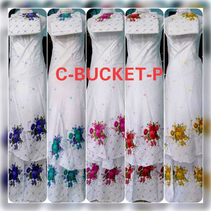 TERLARIS MUKENA BALI DEWASA BUCKET PUTIH JUMBO