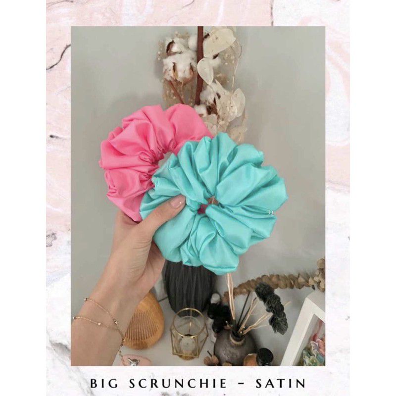 SCRUNCHIE MOTIF POLOS/ KUNCIRAN/ CEPOL RAMBUT BULU HALUS