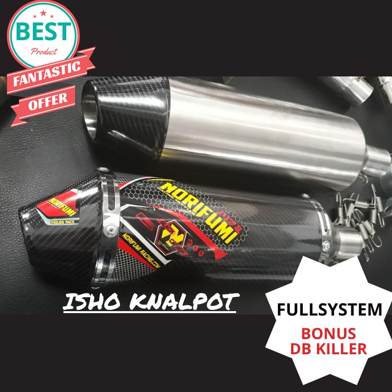 FULLSYSTEM KNALPOT MOTOR RACING NORIFUMI TITAN CBR150 , CBR250, SCORPIO GROSIR MURAH