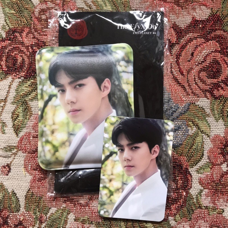 EXO sehun elyxion hand warmer + sehun photocard