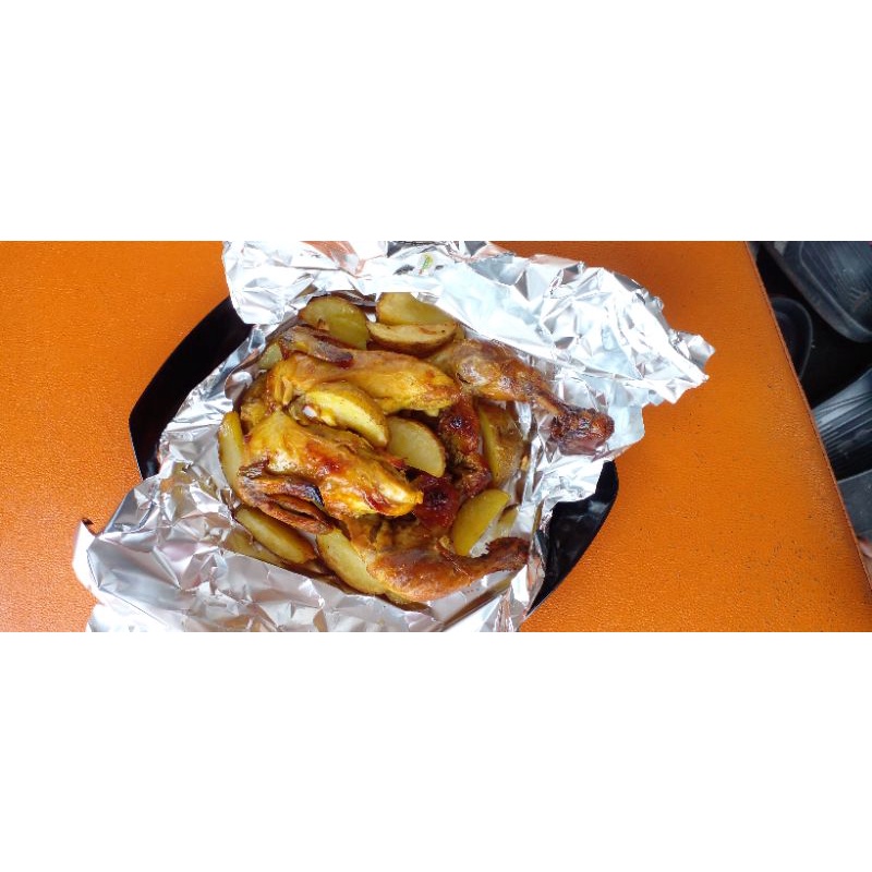 

chicken roasted with Potato Wedges LEGIT