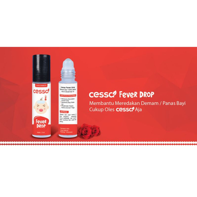 Cessa Fever Drop (0-2th) Essential Oil Penurun Demam Bayi Aromaterapi Alami Oles Baby