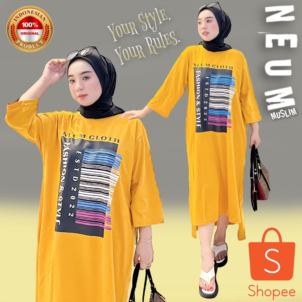 NEUMMUSLIM-tunik-wanita-long-tunik-neum-original-kubus-barcode-style-cod