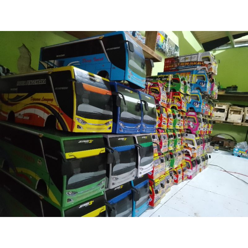 PROMO MINIATUR BUS MURAH, UKURAN 50CM