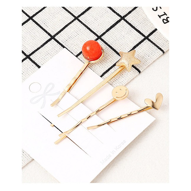 LRC Jepit Rambut Fashion Starfish Hairpin Set Y6169X