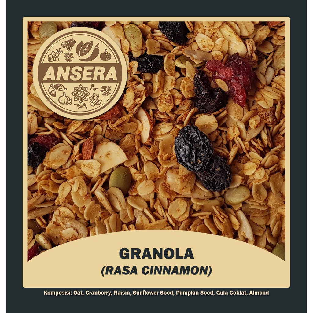 

HOMEMADE GRANOLA (CINNAMON) - 500GR