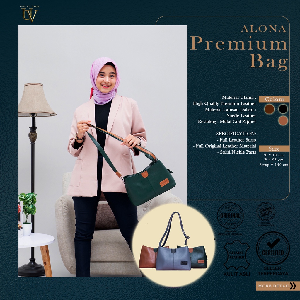 Tas Selempang Sling Bag Alona Ruby Original fashion wanita branded kulit asli