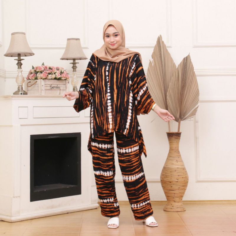 setelan tie dye macan/Gie dye jumbo /One set jumbo/Setelan tiedye /setelan jumbo