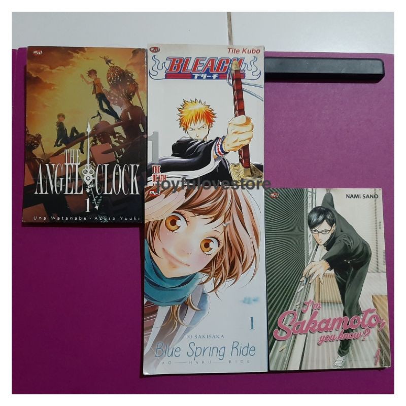[PRELOVED/SECOND] BUKU KOMIK MANGA JEPANG AO HARU RIDE BLEACH SAKAMOTO ANGEL'S CLOCK
