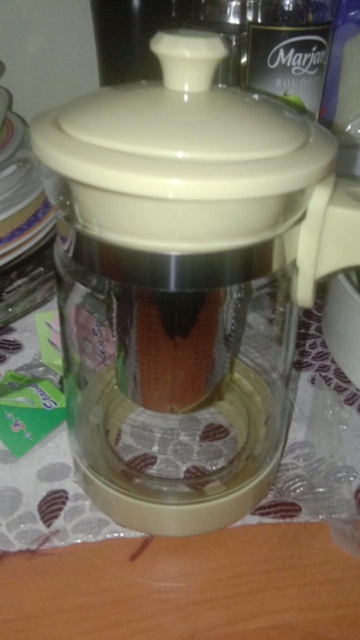 900ml Teko Teh Kopi Dengan Saringan Kaca Tea Pot Glass Infuser Elegan Unik