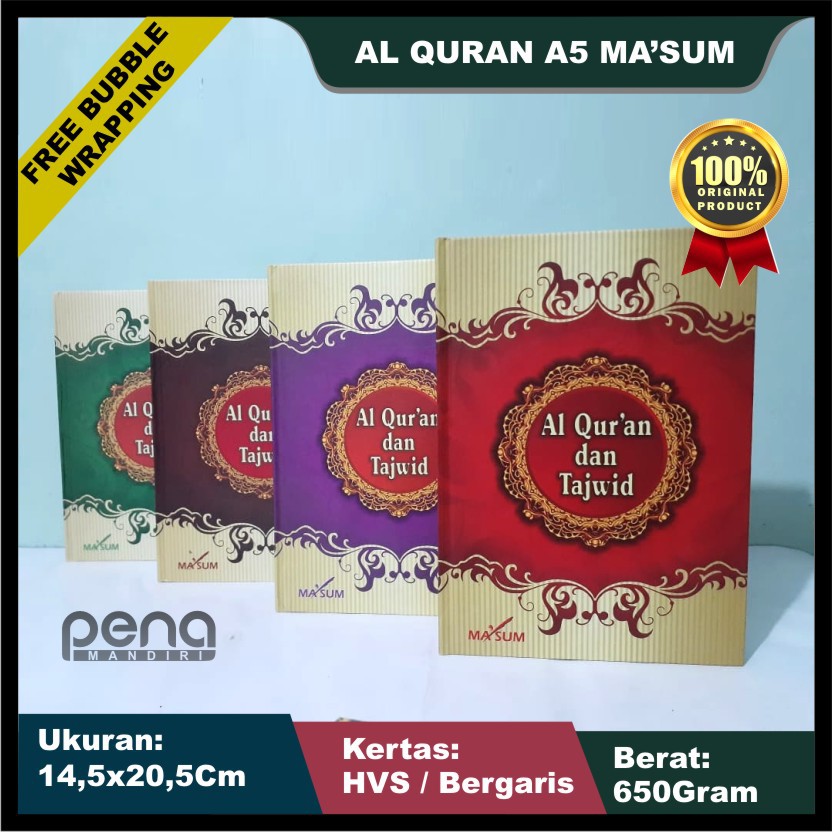 Alquran Ma'sum HVS Uk A5 - Al Quran Masum HVS