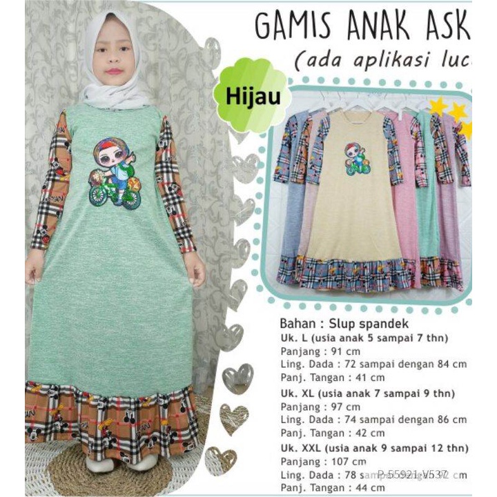 gamis anak askia 546