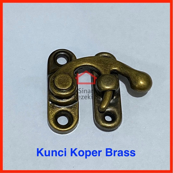 Premium Kunci Koper Brass / Overval Kaitan Pengait Peti Kotak Case Box Antik Souvenir Overpal