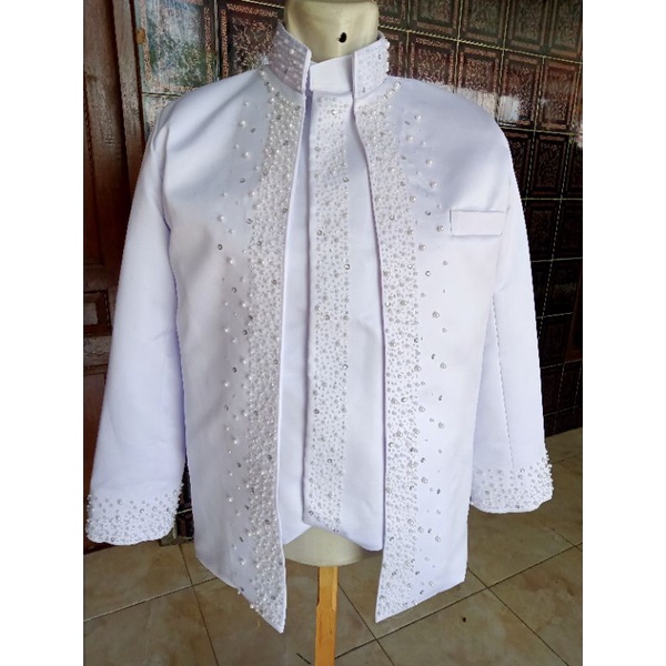 Jual Beskap Basofi Putih Akad || Warna bisa request Indonesia|Shopee