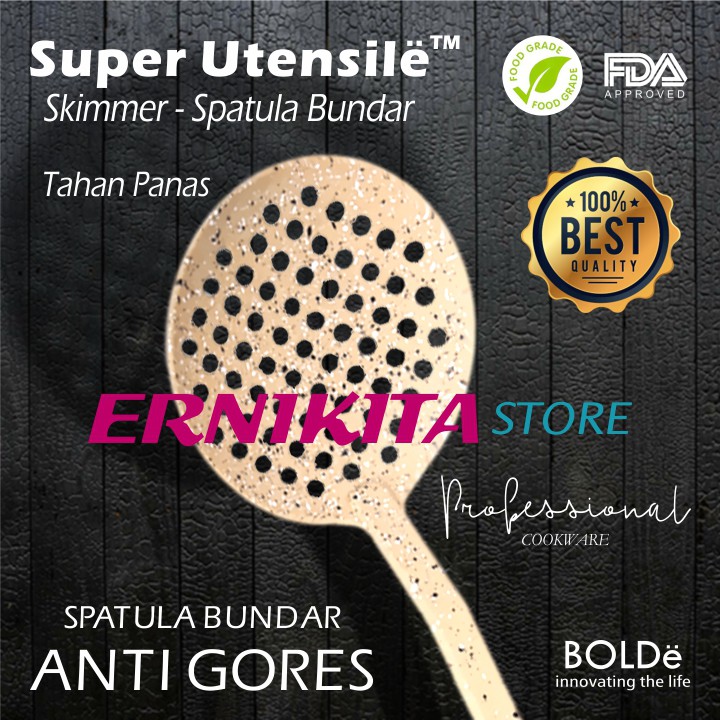 BOLDe SUPER UTENSILE SKIMMER - Sutil Sodet Spatula Bundar Lubang