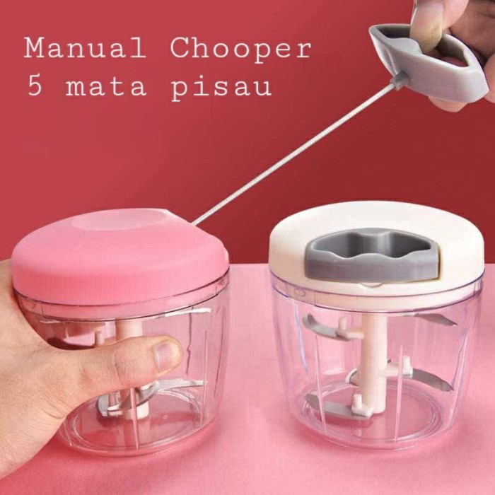 Manual Speedy Chopper 5 Pisau / Blender Tarik Manual 5 Pisau New Chopper 5 Mata Pisau Blender