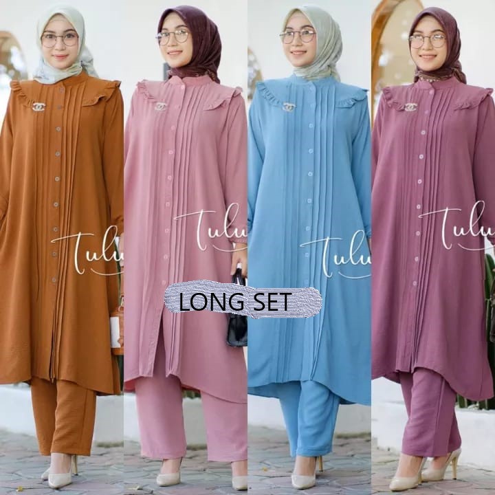 ZIRA Set Crinkle Airflow Jumbo LD 120 - ZIRA Set / One Set Jumbo Crinkle Premium Motif Polos / Setelan Wanita / Stelan Long Tunik Busui / Setelan Long Tunik Polos Plisket / one set plisket premium / setcel polos crinkle / One set polos / Set premium