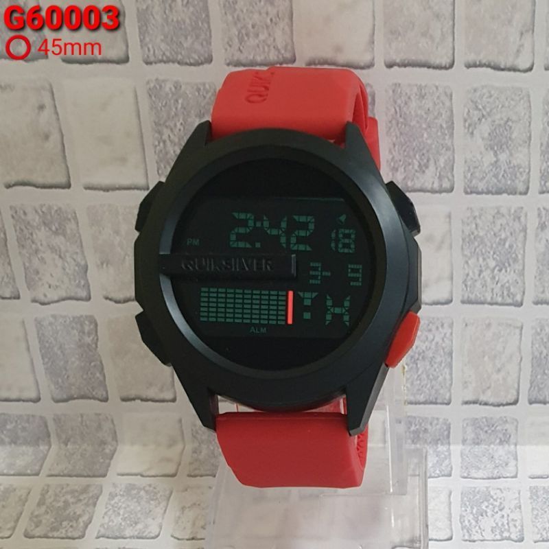 Jam tangan pria Quiksilver drone digital rubber Silicone murah