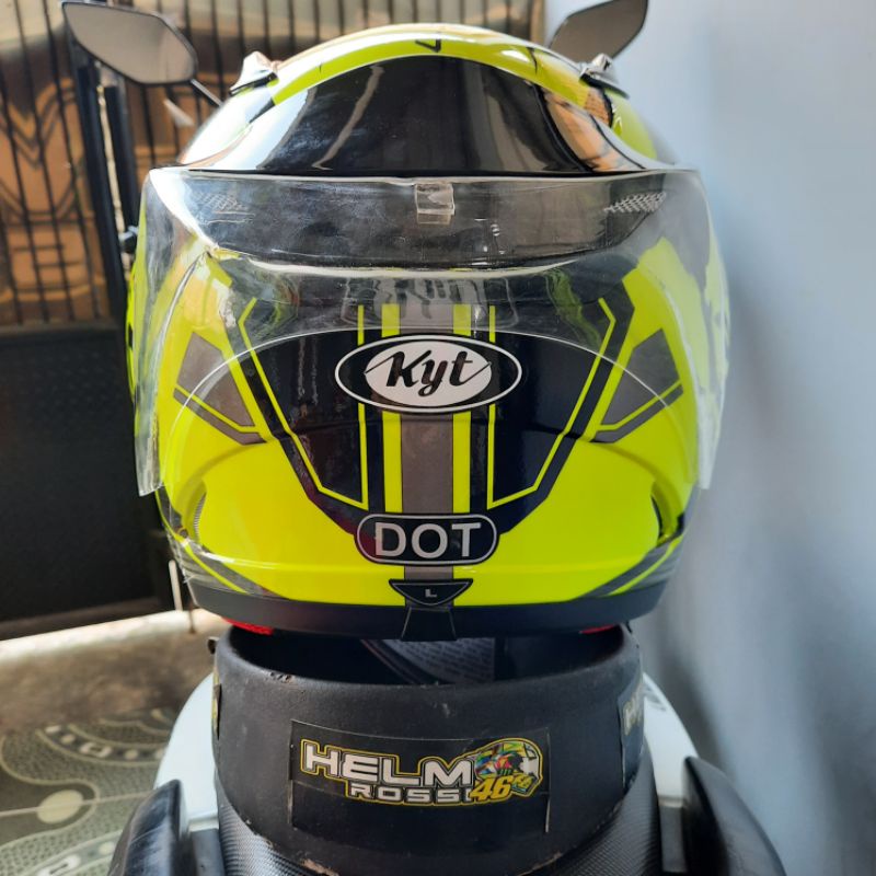 Spoiler 3D Helm KYT RC7 RC 7 RC SEVEN Smoke Hitam Bening sudah termasuk 3M DOUBLE tape tinggal pasang