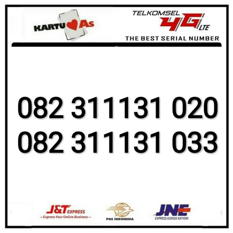 Nomor Cantik Telkomsel Kartu As 311131 Rapi