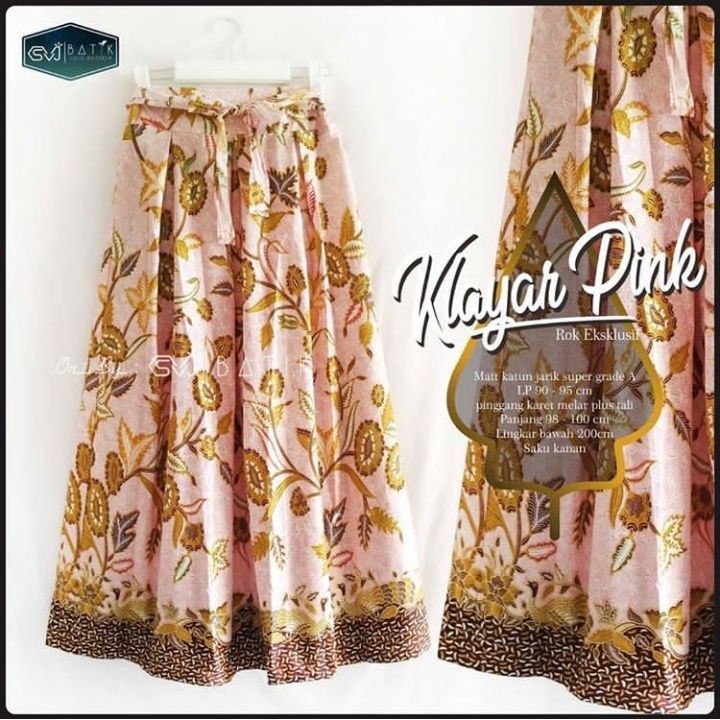 Rok Batik Original Grade A Garansi Produk Rejek Uang Kembali Abadi Batik Bahan Unggul Jaya-Klayar Pink