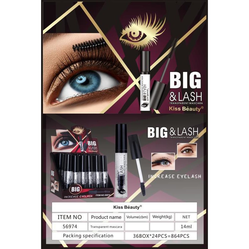 PROMO ECER MASCARA GEL BENING SUPER BIG &amp; LAST KISS BEAUTY  NO.56974