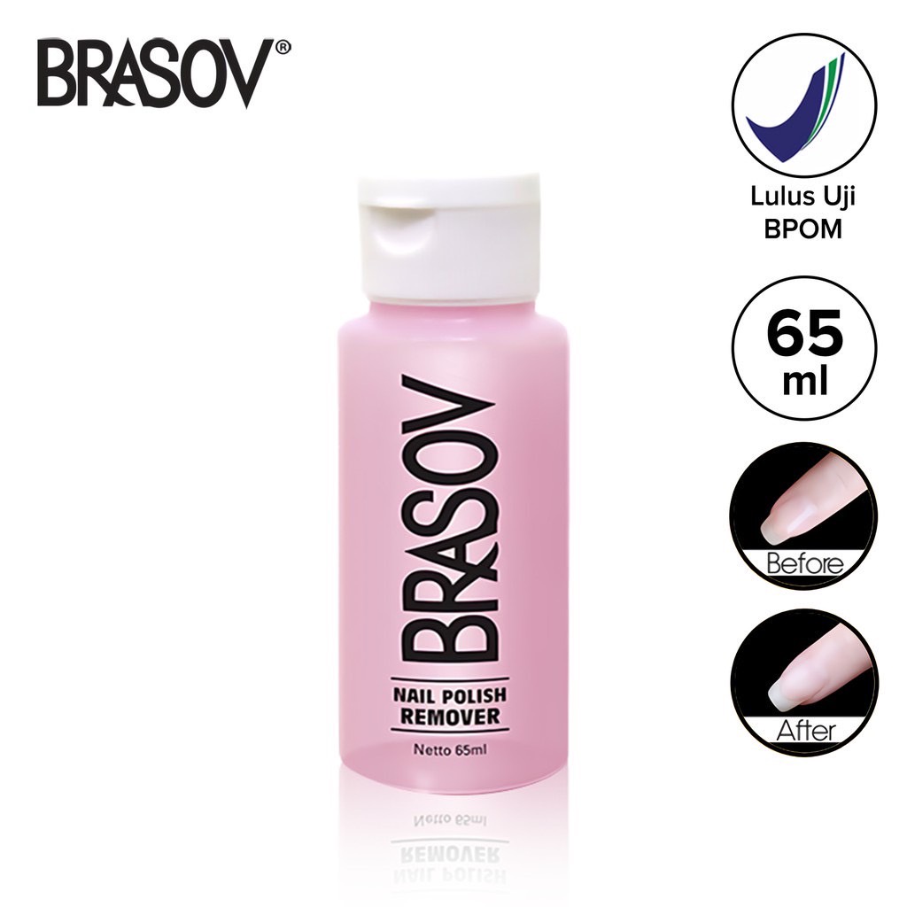 Brasov Aseton Pembersih Kutek / Nail Polish Remover 65 ml (Kemasan Baru)