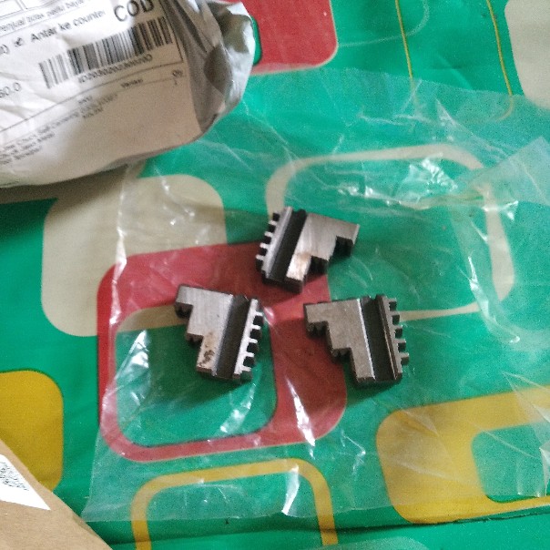 K11-80 Inside Jaw Chuck Self-centering Metal Lathe Chuck Jaws Metal Processing Tool 3pcs/pair