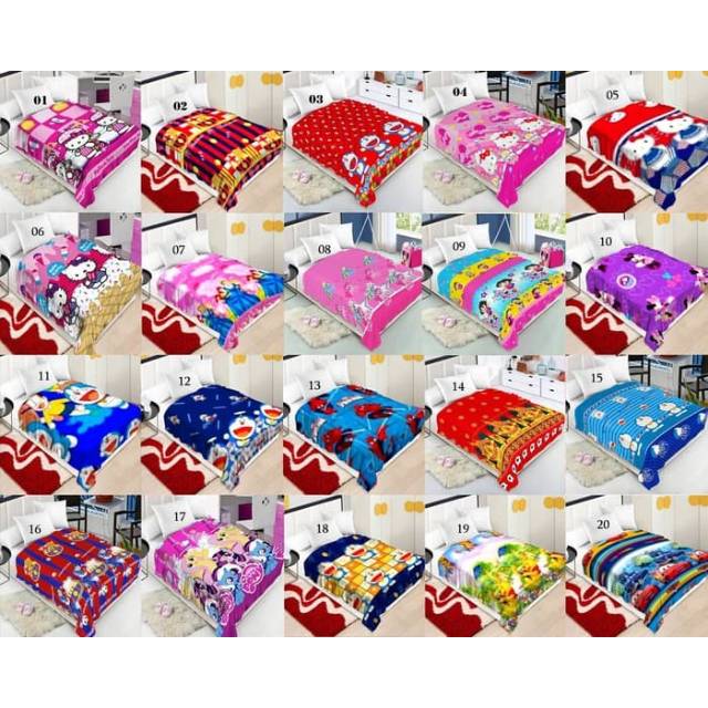 Murah Selimut Karakter Anak Ukuran 150 X 200