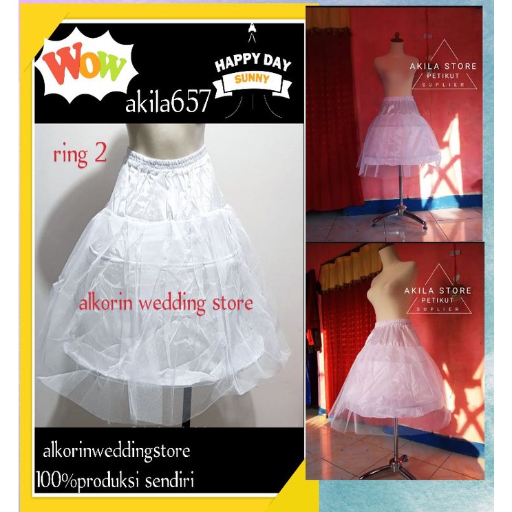 PETIKUT PERTICOAT GAUN ANAK PEREMPUAN RING 2 PLUS JALA