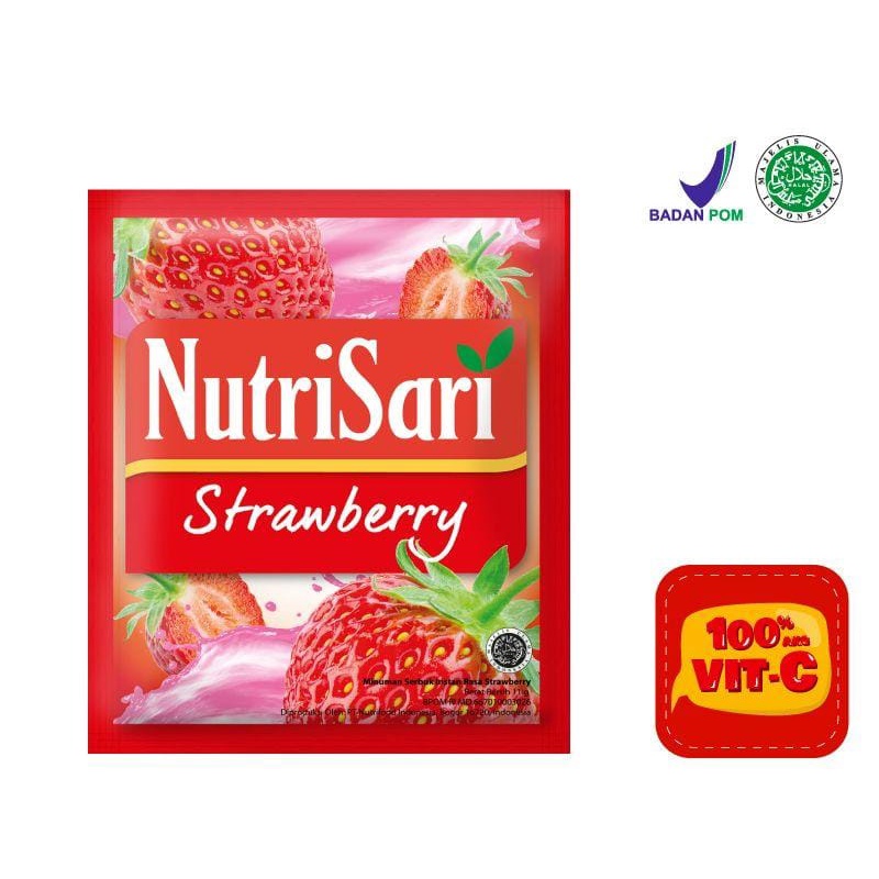 

GPM || [ STRAWBERRY ] SERBUK MINUMAN SEDUHAN NUTRISARI RENCENGAN 10 SACHET