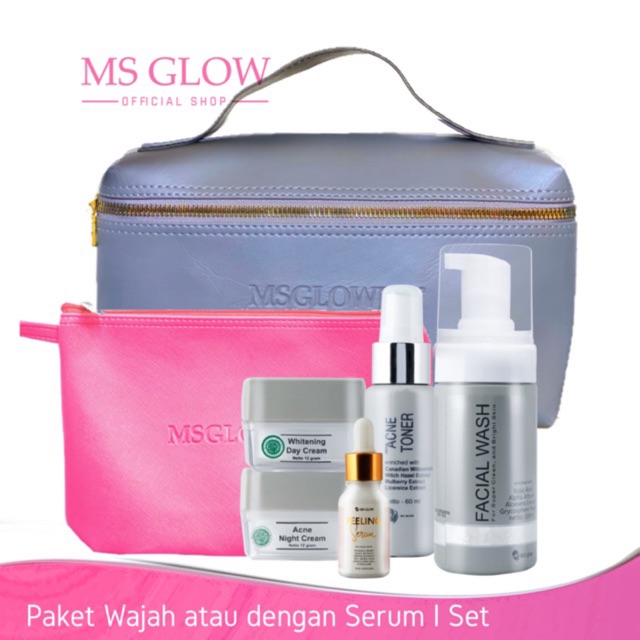 

Ms glow paket wajah plus serum / paket saja #msglow