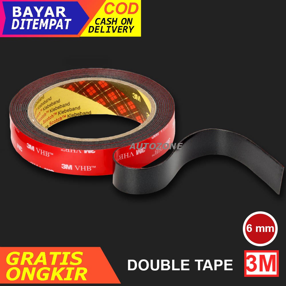 Bayar Ditempat] Doubel Tape 3M Double Tape 6Mm Isolasi Perekat | Shopee  Indonesia
