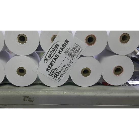 

✸ 10 ROL KERTAS STRUK KASIR UKURAN 75X65 / 75 X 65 SINARLINE ☎